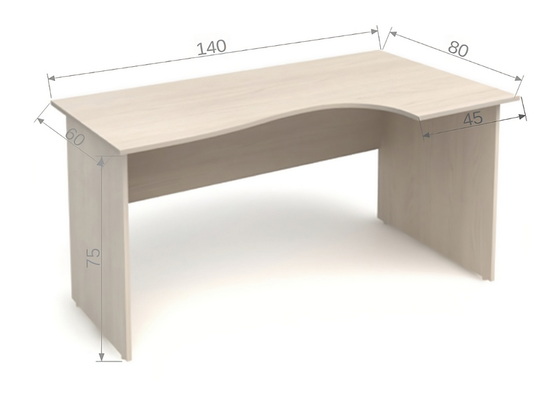 Офисная мебель Канц Стол криволинейный  пр./лев. СК30/СК36